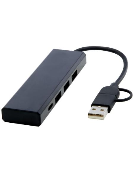 Hub USB 2.0 de aluminio reciclado con certificación RCS N09443421