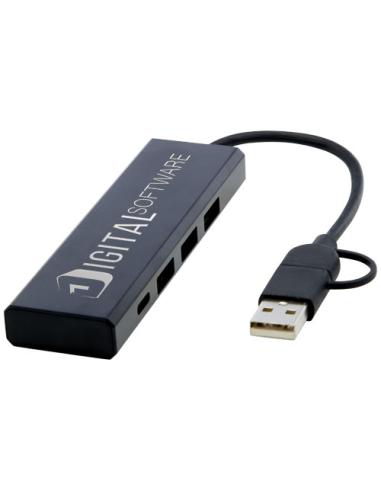 Hub USB 2.0 de aluminio reciclado con certificación RCS N09443421