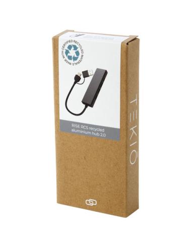 Hub USB 2.0 de aluminio reciclado con certificación RCS N09443421