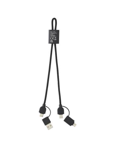 Cable de carga rápida y transmisión de datos 6 en 1 de 45 W en aluminio reciclado con certificación RCS N09543421