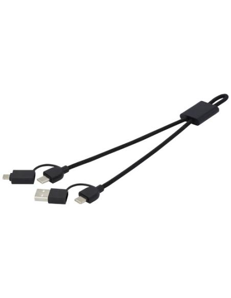 Cable de carga rápida y transmisión de datos 6 en 1 de 45 W en aluminio reciclado con certificación RCS N09543421
