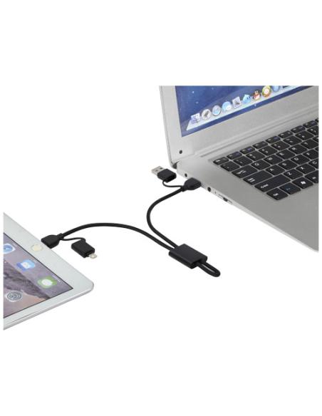 Cable de carga rápida y transmisión de datos 6 en 1 de 45 W en aluminio reciclado con certificación RCS N09543421