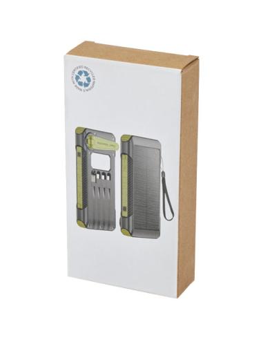 Batería externa de dinamo solar en plástico reciclado de 10 000 mAh con certificación RCS N46643421