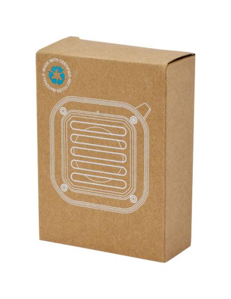 Altavoz solar Bluetooth IPX5 de 3W con mosquetón en plástico reciclado con certificación RCS N09743421