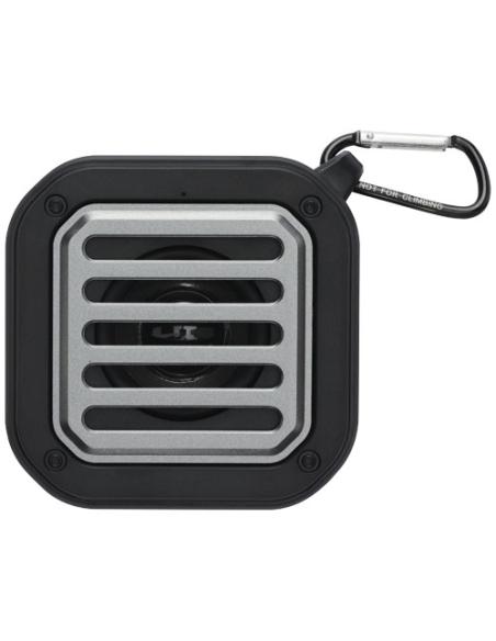 Altavoz solar Bluetooth IPX5 de 3W con mosquetón en plástico reciclado con certificación RCS N09743421