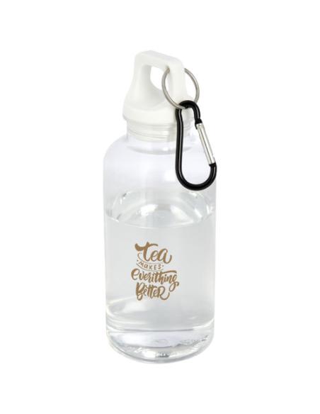 Bidón de 400 ml de plástico reciclado con mosquetón y certificación RCS N10877001