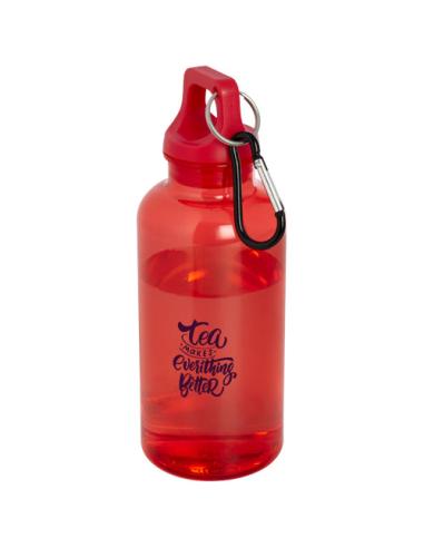 Bidón de 400 ml de plástico reciclado con mosquetón y certificación RCS N12877001