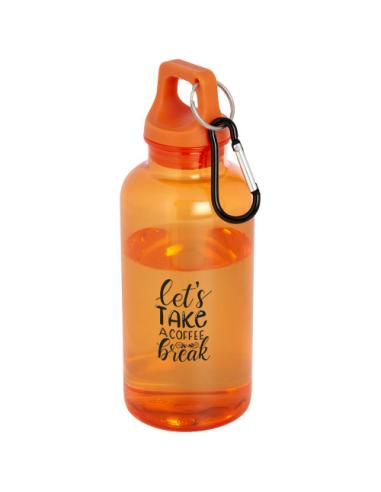 Bidón de 400 ml de plástico reciclado con mosquetón y certificación RCS N13877001