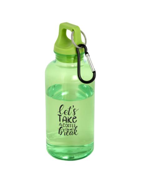 Bidón de 400 ml de plástico reciclado con mosquetón y certificación RCS N16877001