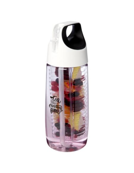 Bidón deportivo en plástico reciclado de 700 ml con tapa Flip e infusor N10487001