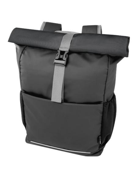 Bolsa enrollable para bicicleta resistente al agua de material reciclado GRS de 15" y 20 l N09050031