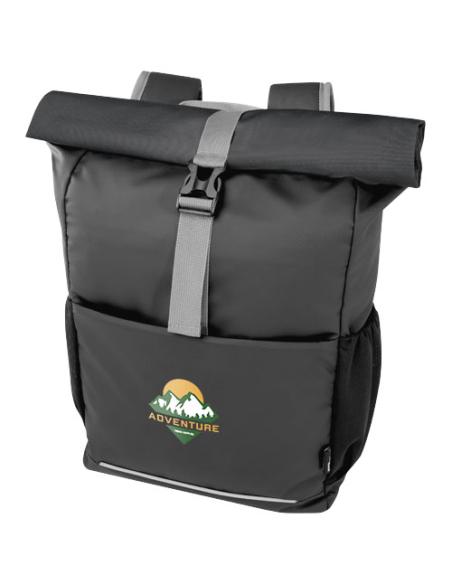 Bolsa enrollable para bicicleta resistente al agua de material reciclado GRS de 15" y 20 l N09050031