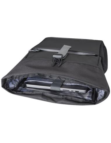 Bolsa enrollable para bicicleta resistente al agua de material reciclado GRS de 15" y 20 l N09050031