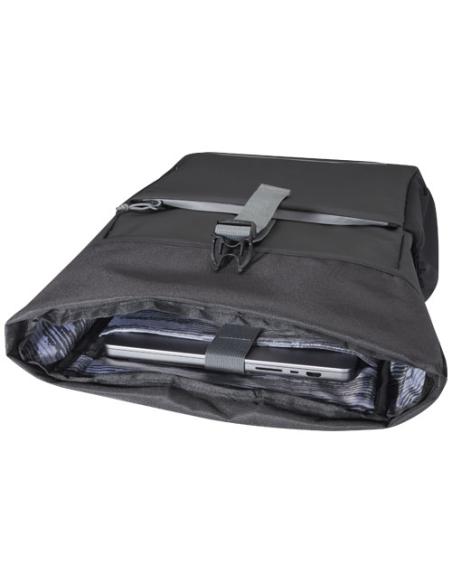 Bolsa enrollable para bicicleta resistente al agua de material reciclado GRS de 15" y 20 l N09050031