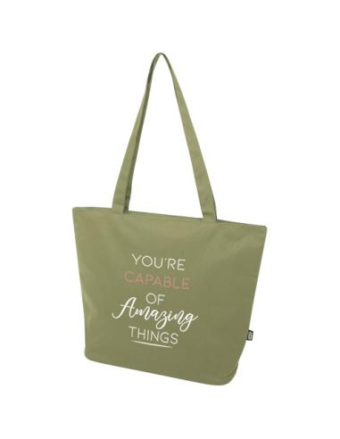 Bolsa Tote con cremallera de material reciclado GRS de 20 l N06250031