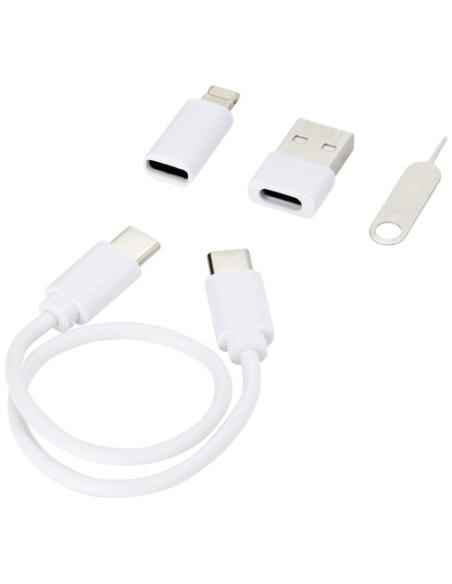 Cable de carga modular de plástico reciclado con soporte para teléfono N10163421