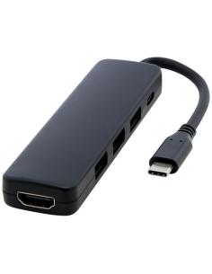 USB 2.0-3.0 con adaptador multimedia de plástico reciclado con puerto HDMI y certificación RCS N09863421