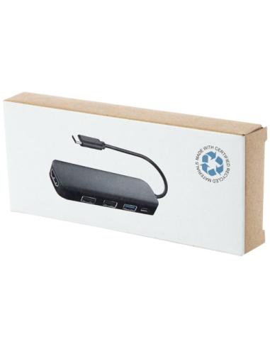 USB 2.0-3.0 con adaptador multimedia de plástico reciclado con puerto HDMI y certificación RCS N09863421