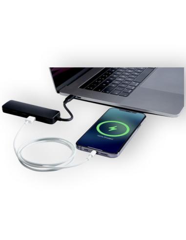 USB 2.0-3.0 con adaptador multimedia de plástico reciclado con puerto HDMI y certificación RCS N09863421