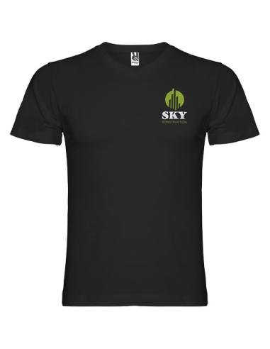 Camiseta de cuello de pico de manga corta para hombre N1O33056R