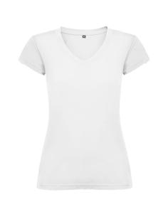 Camiseta de cuello de pico de manga corta para mujer N1M16466R