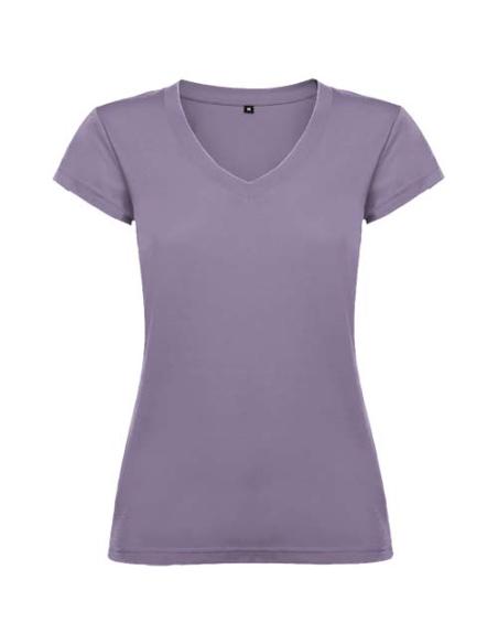 Camiseta de cuello de pico de manga corta para mujer N1V26466R