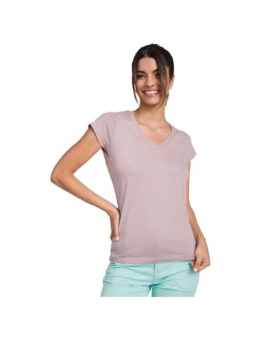 Camiseta de cuello de pico de manga corta para mujer N1O36466R