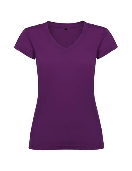 Camiseta de cuello de pico de manga corta para mujer N1H46466R