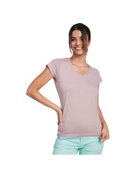 Camiseta de cuello de pico de manga corta para mujer N1H46466R
