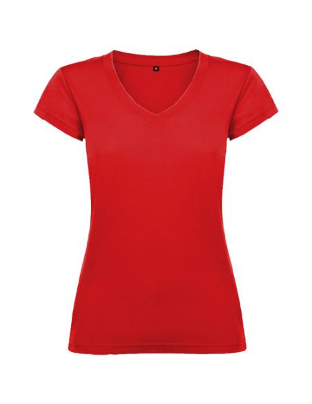 Camiseta de cuello de pico de manga corta para mujer N1I46466R