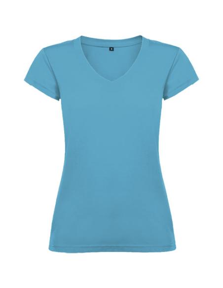 Camiseta de cuello de pico de manga corta para mujer N1U46466R