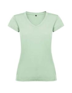 Camiseta de cuello de pico de manga corta para mujer N1M16466R