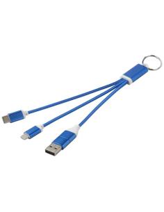 Cable de carga 4 en 1 de aluminio reciclado con llavero N12283421