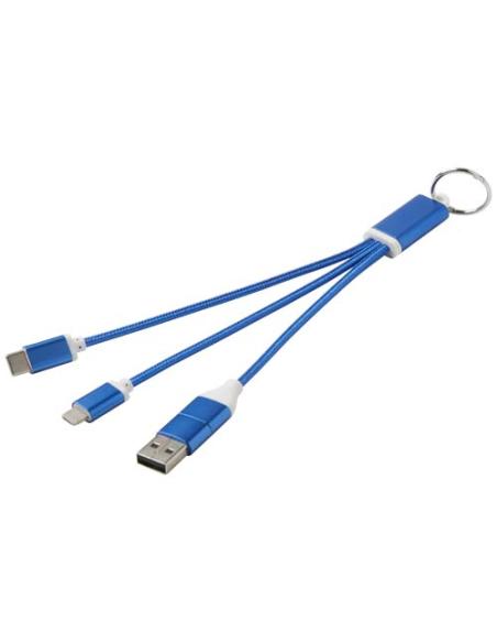 Cable de carga 4 en 1 de aluminio reciclado con llavero N35283421