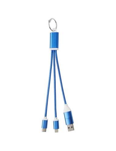 Cable de carga 4 en 1 de aluminio reciclado con llavero N35283421