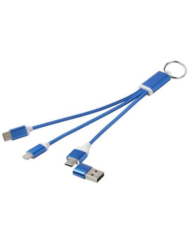 Cable de carga 4 en 1 de aluminio reciclado con llavero N35283421