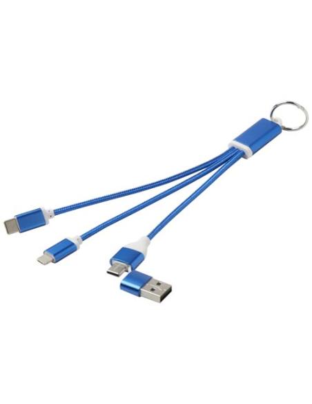 Cable de carga 4 en 1 de aluminio reciclado con llavero N35283421