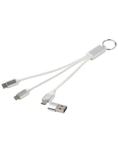 Cable de carga 4 en 1 de aluminio reciclado con llavero N18283421