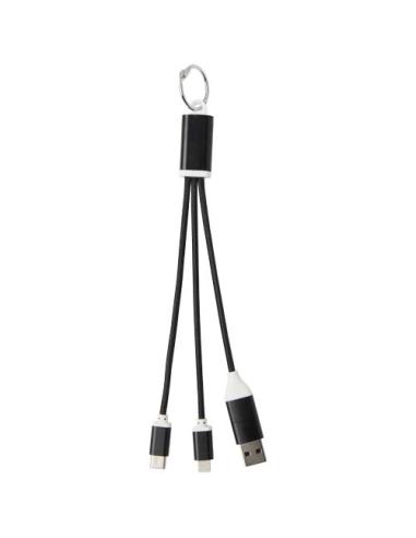 Cable de carga 4 en 1 de aluminio reciclado con llavero N09283421