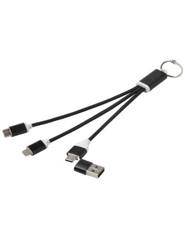Cable de carga 4 en 1 de aluminio reciclado con llavero N09283421