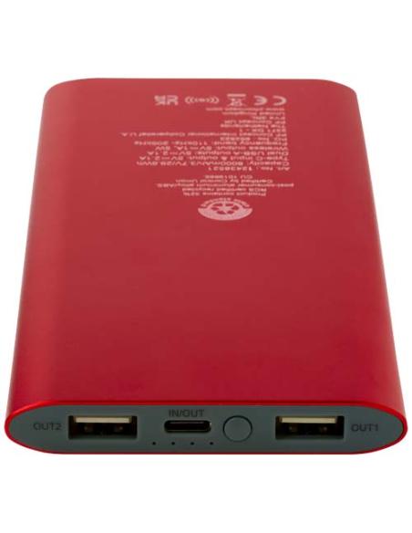 Batería externa inalámbrica tipo C de aluminio reciclado de 8000 mAh N12583421