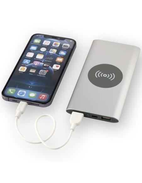 Batería externa inalámbrica tipo C de aluminio reciclado de 8000 mAh N18583421