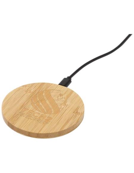 Base de carga inalámbrica de bambú de 15 W N17783421