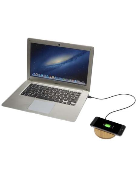 Base de carga inalámbrica de bambú de 15 W N17783421