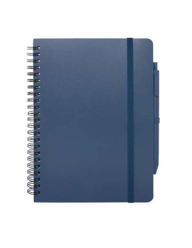 Libreta de tapa dura A5 de plástico procedente del océano con bolígrafo (tinta negra) N15109701