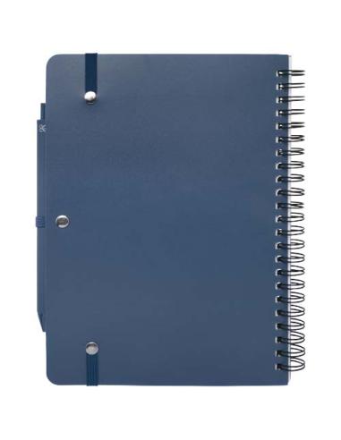 Libreta de tapa dura A5 de plástico procedente del océano con bolígrafo (tinta negra) N15109701