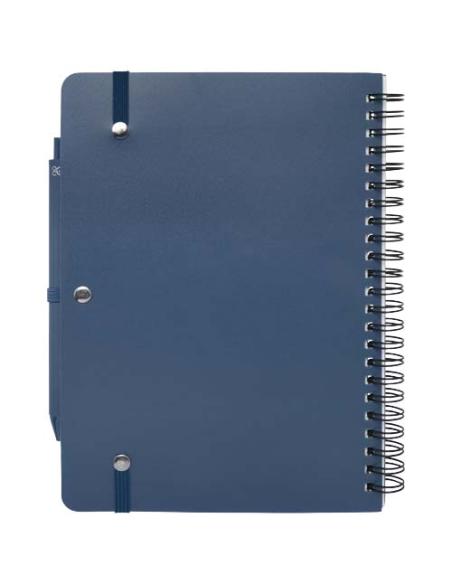 Libreta de tapa dura A5 de plástico procedente del océano con bolígrafo (tinta negra) N15109701