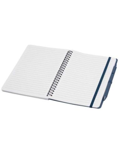 Libreta de tapa dura A5 de plástico procedente del océano con bolígrafo (tinta negra) N15109701