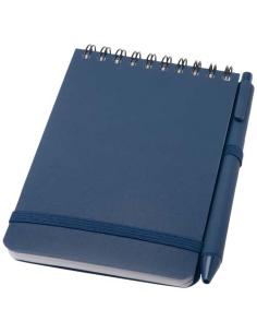 Libreta de tapa dura A6 de plástico procedente del océano con bolígrafo (tinta negra) N15209701