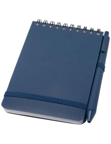 Libreta de tapa dura A6 de plástico procedente del océano con bolígrafo (tinta negra) N15209701